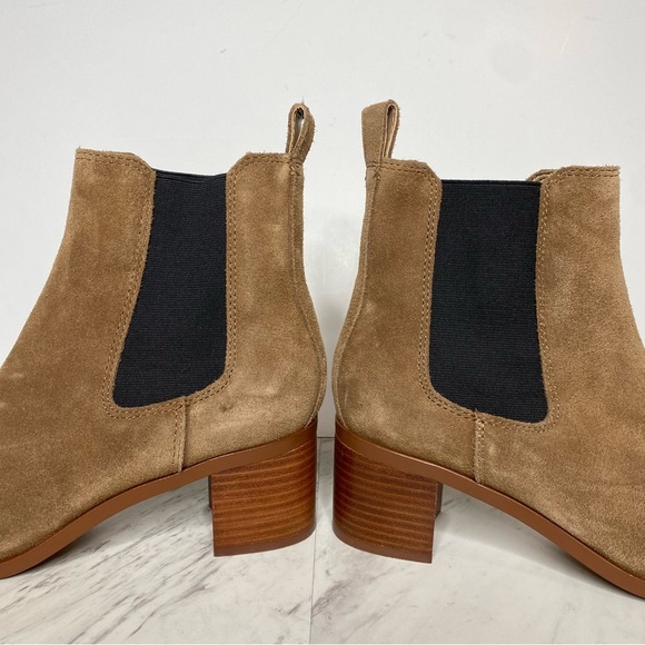 Steve Madden Rhiannon Cognac Suede Chelsea Bootie 9M - Picture 8 of 15